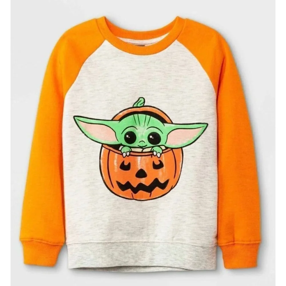 Toddler Boys' Lucasfilm Baby Yoda Top and Bottom Set - Orange 4T